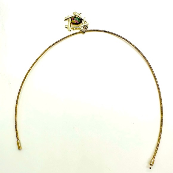 Vintage abstract heliotrope pendant necklace - Picture 6 of 13